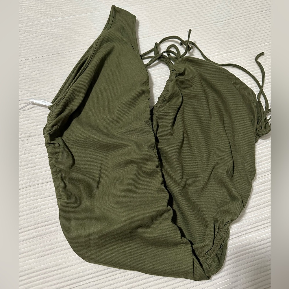 SHEIN olive green dress